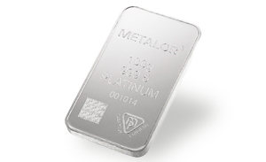 100g Platinbarren Metalor